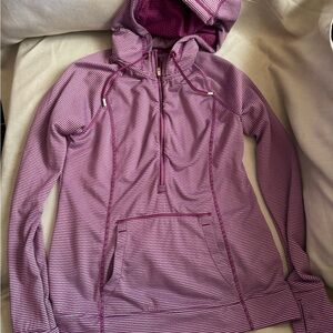 2* Tangerine purple and White Striped Hoodie and black zip up jacket